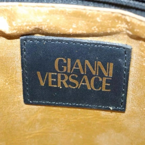 Gianni Versace Animalier Barocco Leopard Medallion Top Handle Vintage COA 90s - Picture 7 of 12